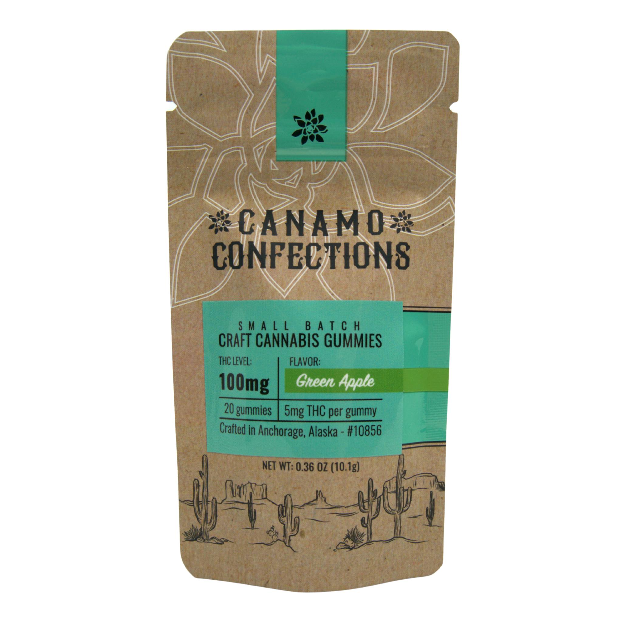 Canamo Gummies 100mg - Green Apple